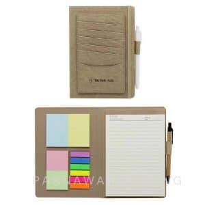 sticky note pad with pen