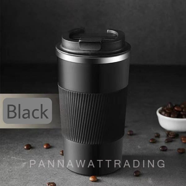 black tumbler