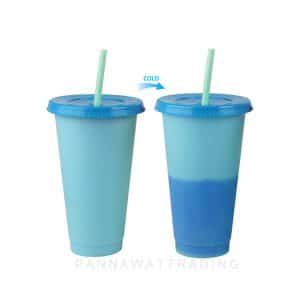 แก้วน้ำพลาสติกเปลี่ยนสีได้ BPA free สกรีนโลโก้