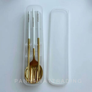 gold elegant cutlery set