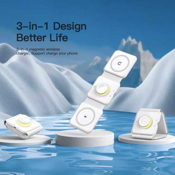 3 in 1 Magnetic Wireless Charger แท่นชาร์จแม่เหล็กไร้สาย 3 in 1 - Image 12