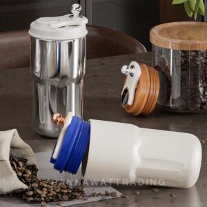 แก้วกาแฟบอกอุณหภูมิ สแตนเลส 316 เก็บความร้อน-เย็น สไตล์เกาหลี - Image 3