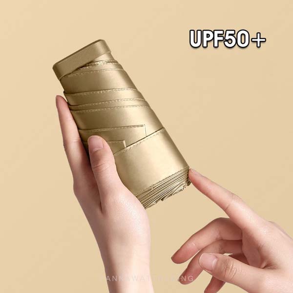 ร่มพับผ้าพิมพ์ลายกัน UV 6 ตอน แบบแบน - Image 3